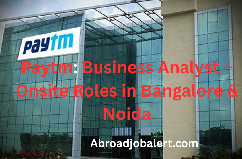 Paytm Hiring Business Analyst