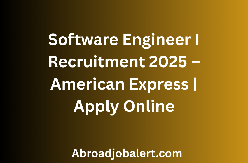 Software Engineer Recruitment 2025